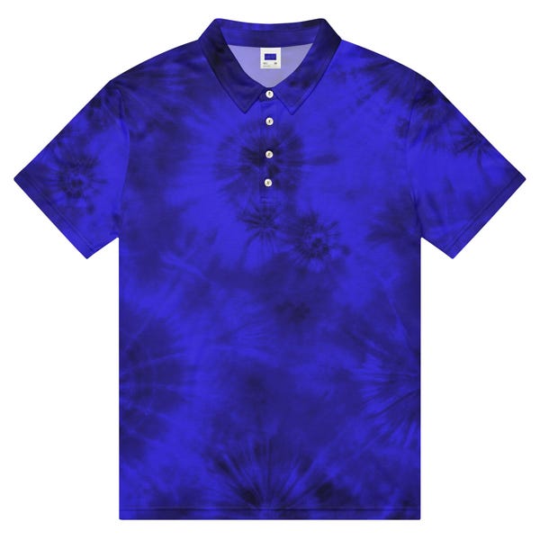 mens tie dye polo shirt