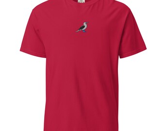 Blue Footed Booby Embroidered Bird Unisex garment-dyed heavyweight t-shirt