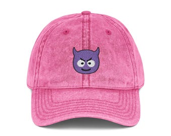 Purple Devil Embroidered Cap | Vintage Style Hat
