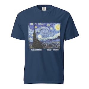 The Starry Night Van Gogh Unisex garment-dyed heavyweight t-shirt
