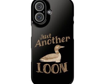 Loon Slim Phone Cases, Nature iPhone Cover, Wildlife Animal Protective Shell, Bird Lover Gift, Lightweight Accessories
