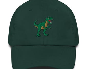T-Rex Embroidered Dad Hat: Unisex Cotton Twill Baseball Cap