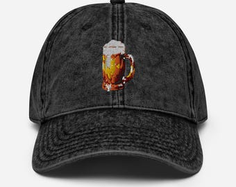 Pint of Lager Beer Cap: Vintage Cotton Twill Embroidered Hat, Beer Lover Gift, Casual Cap for Outdoor Events & Everyday Wear