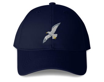 Seagull Embroidreed Structured 6-Panel Adjustable Baseball Cap