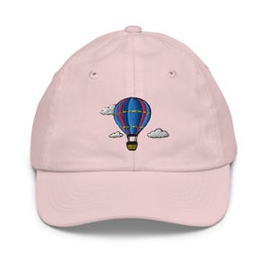New Custom Designed White Distressed Baseball Cap with Hot Air Balloon Hot Air Balloon Baseball Cap - Etsy main image 4