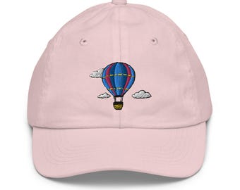 Hot Air Balloon Embroidered Youth baseball cap ages 5 and up