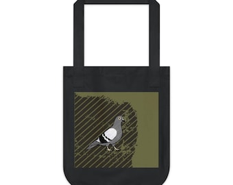 Pigeon Rules Tote Bag, Bird Lover Gift, Eco-Friendly Shopping Bag, Animal Print Market Tote, Nature Inspired Shoulder Bag