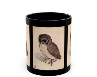 Albrecht Durer Small Owl 1508 Black Mug (11oz, 15oz)