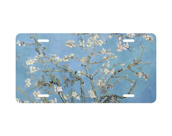 Van Gogh Almond Blossoms Vanity License Plate Reproduction Decorative Car Tag Art Accessory Gift