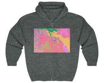 Full Zip Hoodie "Abstract 2004" Unisex Hooded Sweatshirt Jumper