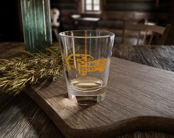 Shot Glass, 1.5oz, Vintage Stang Classic Car