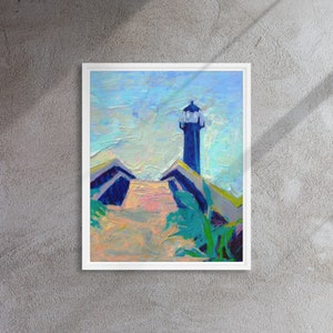 Lighthouse Framed Canvas Print: Coastal Wall Art