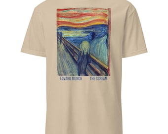 Edvard Munch The Scream T-Shirt, Short-Sleeve Unisex Tee, Art-Inspired Apparel, Gift for Art Lovers & Fans