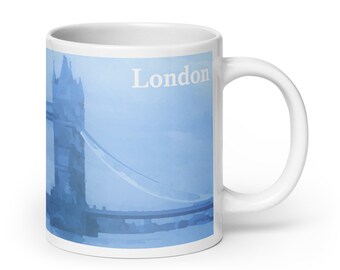Ceramic Coffee Cup London Tower Bridge Glossy Mug