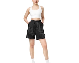Athletic Casual Mesh Shorts Abstract Black Unisex Shorts
