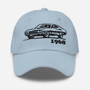 1968 American Muscle Car Dad Hat: Embroidered Vintage Cap
