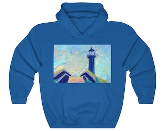 Hoodie "Tybee Lighthouse" Hoodie Unisex Heavy Blend Hooded Sweatshirt Hoodie