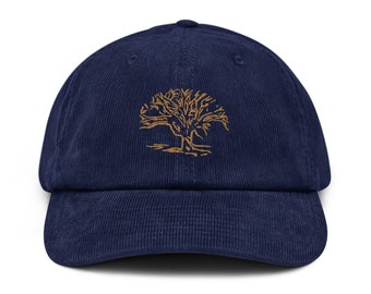 Wise Gnarly Oak Embroidered Corduroy hat