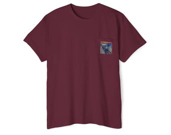 Edvard Munch The Scream Unisex  Pocket Tee, Art Lover Gift, Artist Print Shirt