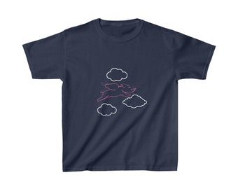 Flying Pig in the Clouds Kids Graphic Tee