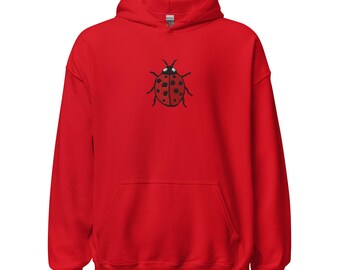 Ladybug Embroidered Unisex Hoodie