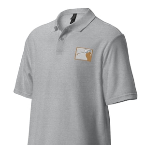 Unisex pique polo shirt Embroidered Classic Golf Swing