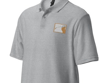 Unisex pique polo shirt Embroidered Classic Golf Swing