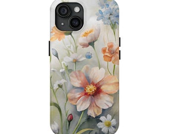 Wildflower Tough Phone Cases for iPhone 7-16 and Samsung S21-S24