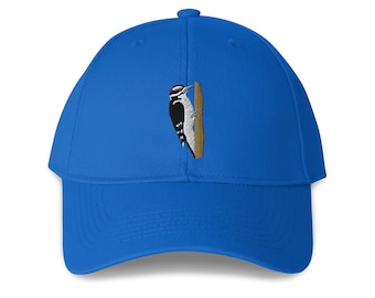 Hairy Woodpecker Embroidered Structured 6-Panel Adjustable Baseball Cap