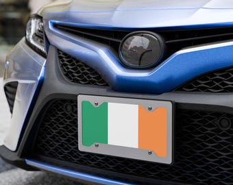 Irish Flag Metal Vanity license plate