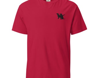 Embroidered Dogs Shirt Dog Pals Tshirt garment dyed t-shirt Unisex