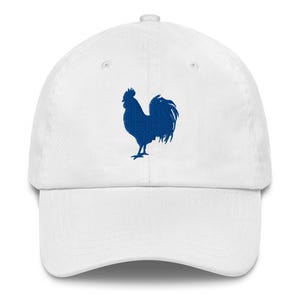 Blue Rooster Embroidered Dad Hat - Adjustable Baseball Cap for Men & Women, Casual Outdoor Style