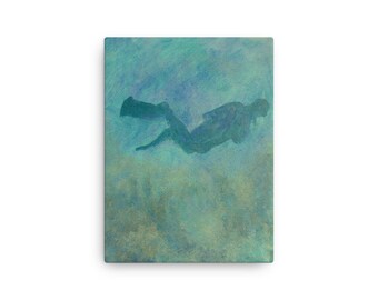 SCUBA Diver 0.75 inch Canvas Print