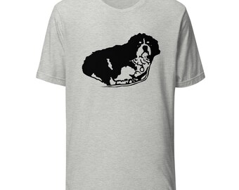 T-Shirt Jimmy Dog Line Art Drawing Unisex Graphic Tee
