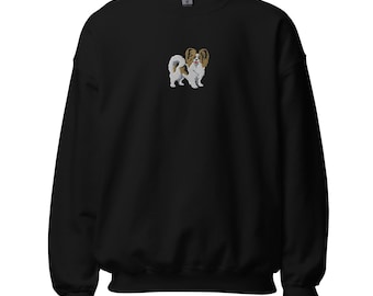 Papillon Embroidered Dog Unisex Sweatshirt