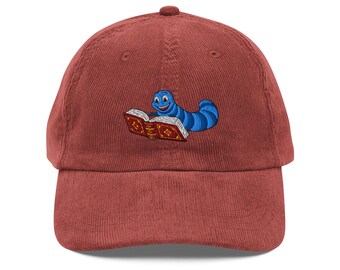 Happy Bookworm Vintage corduroy cap