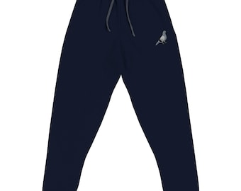 Pigeon Embroidered Bird Unisex Joggers | Cute & Comfy Pants for All | Perfect Gift for Bird Lovers