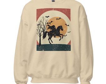 Spooky Headless Horseman Sweatshirt, Unisex Adult Halloween Pullover, Gothic Horror Sweater, Halloween Costume Shirt
