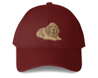 Bloodhound DTF Print Structured 6-Panel Adjustable Baseball Cap