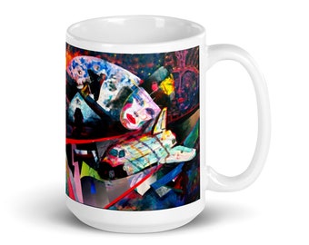 Cosmic Dreams Mug – Vibrant Abstract Space Art Coffee Cup, Unique Galaxy Gift for Astronomy Lovers & Space Enthusiasts