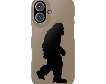 Bigfoot Silhouette Minimalist Sasquatch Walking Design Slim Phone Cases for iPhone 7-16
