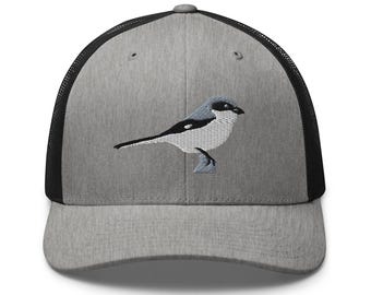 Loggerhead Shrike Embroidered Bird Trucker Cap