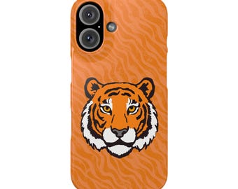 Tiger Face Phone Case, Animal Print iPhone Cover, Thin Protective Case, Wildlife Lover Gift, Leopard Print Samsung Galaxy Case, Cheetah Face