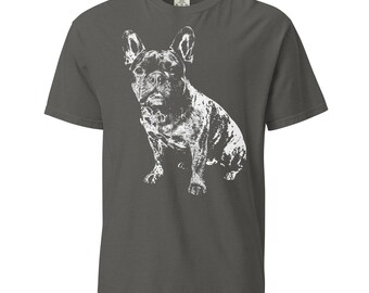 French Bulldog Vintage Style Unisex garment-dyed heavyweight t-shirt