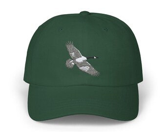 Flying Plucky Honker Wild Goose Embroidered Bird Classic Cap, Nature Lover Gift, Wildlife Enthusiast Baseball Cap