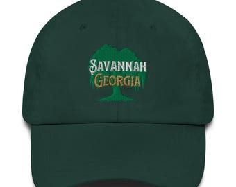 Savannah Georgia Hat – Live Oak Embroidered Dad Hat | Lowcountry Gift