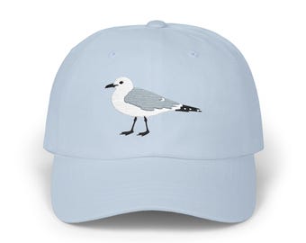 Winter Laughing Gull Embroidered Sea Bird Classic Dad Cap