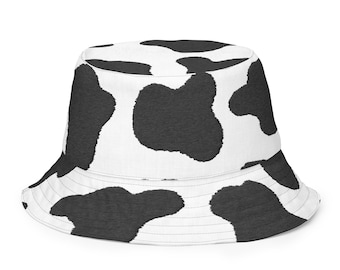 Cow Print Reversible Bucket Hat