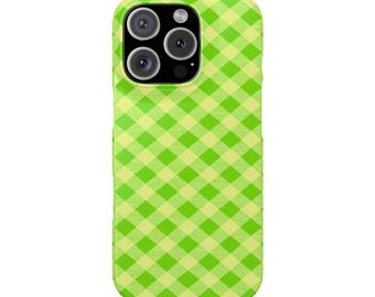 Vivid Chartreuse Green Pattern Slim Phone Cases for iPhone 7-16 | Stylish & Durable Protection, Perfect Gift Idea
