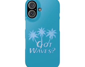 Got Waves? Retro Palms Surf Art Slim Phone Cases